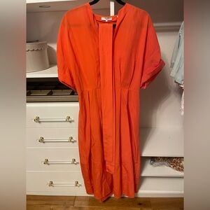 Red Vince Tie-Waist Dress - Size S